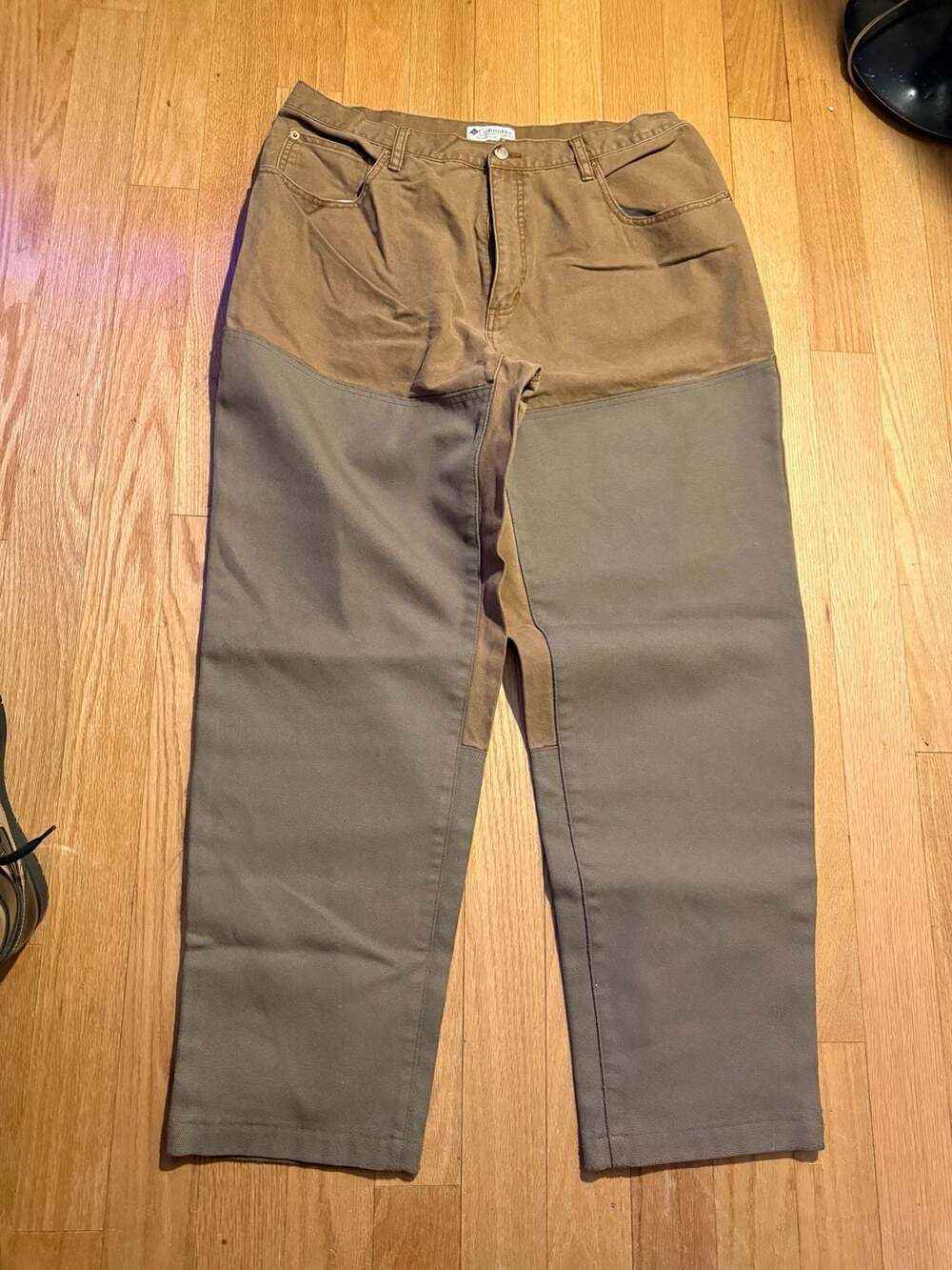 Columbia Vintage Brown Cotton Work Pants Men's 38x32